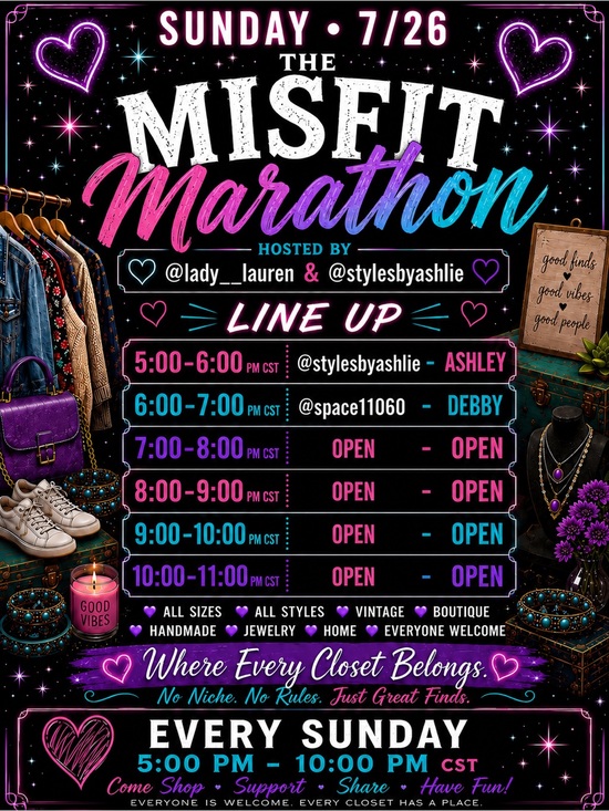 Other - 💜 All spots on Sunday from 6-10 CST/ 7-11 EST for 1 hour time slots are open!